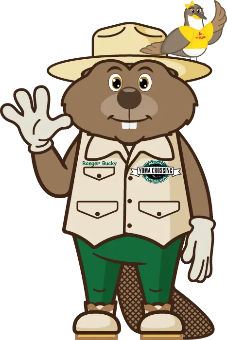 Bucky and Yazmin Youth Adventure mascots