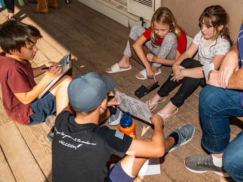 youth using old fashion telegraph